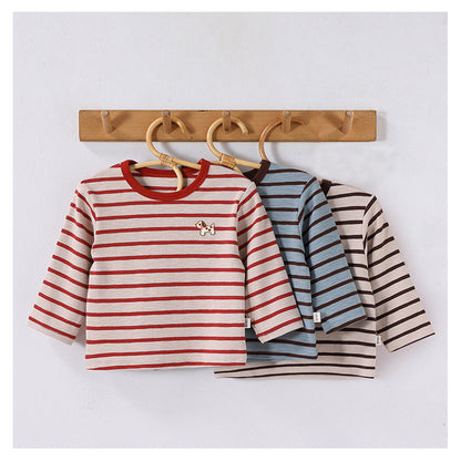MyKids-USA® Autumn Arrival Baby Kids Unisex Long Sleeves Striped Pattern Top