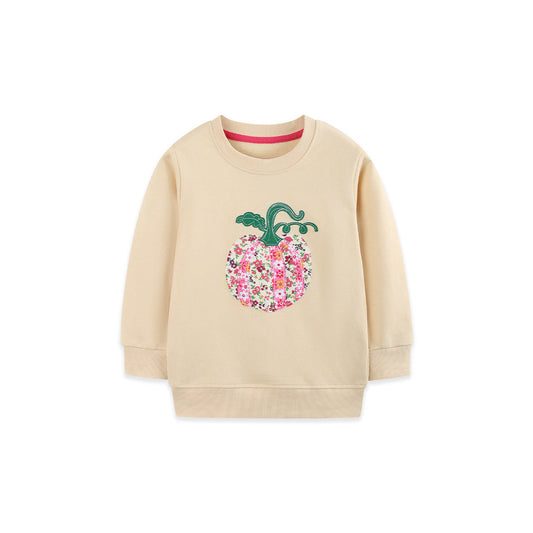 MyKids-USA® Kids Girls Fruits Pattern Crew Neck Long Sleeves Sweatshirt