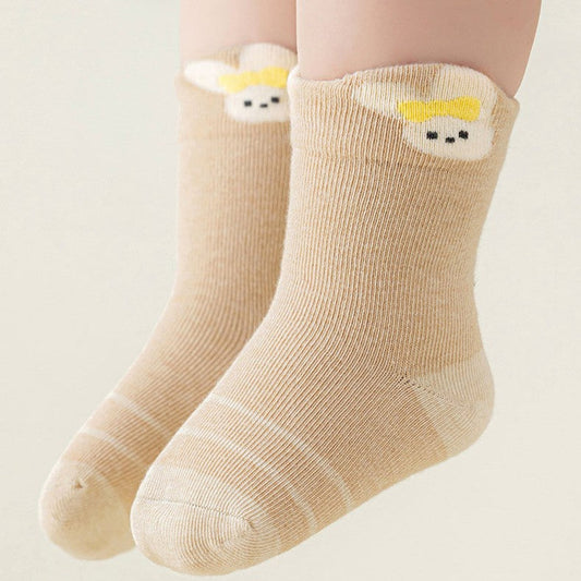 MyKids-USA® Baby Kids Boys and Girls Breathable Cartoon Pattern Socks Set