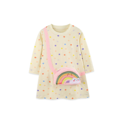 MyKids-USA® Autumn Arrival Baby Kids Girls Cute Dots Pattern Long Sleeves Dress