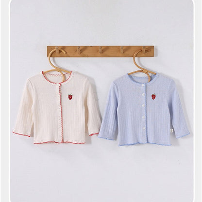 MyKids-USA® Baby Kids Girls Long Sleeves Strawberry Pattern Top