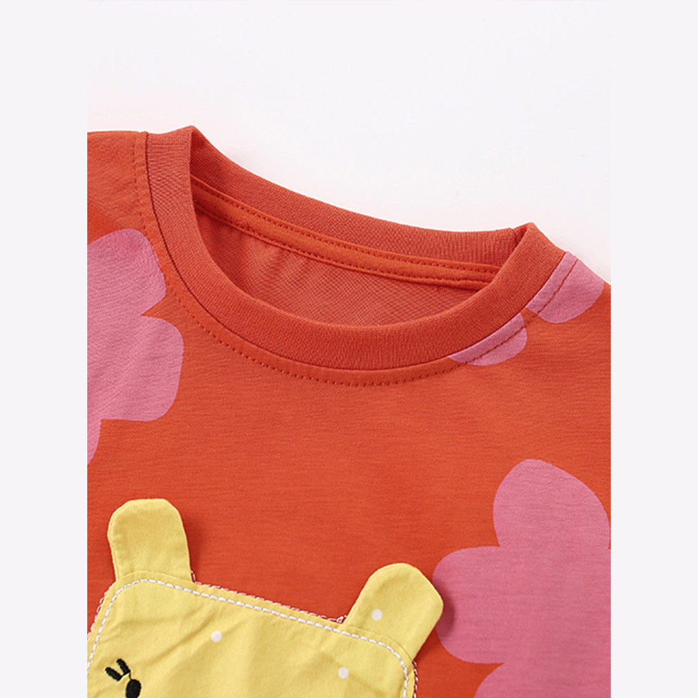 MyKids-USA® Baby Kids Girls Cartoon Pattern Long Sleeves Top and Flowers Pattern Pants Clothing Set