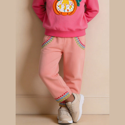 MyKids-USA® Geometric Embroidery Pattern Pants for Girls