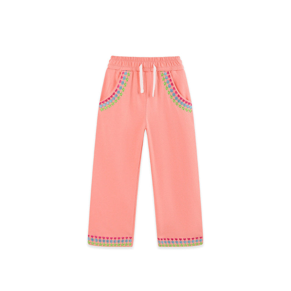 MyKids-USA® Geometric Embroidery Pattern Pants for Girls