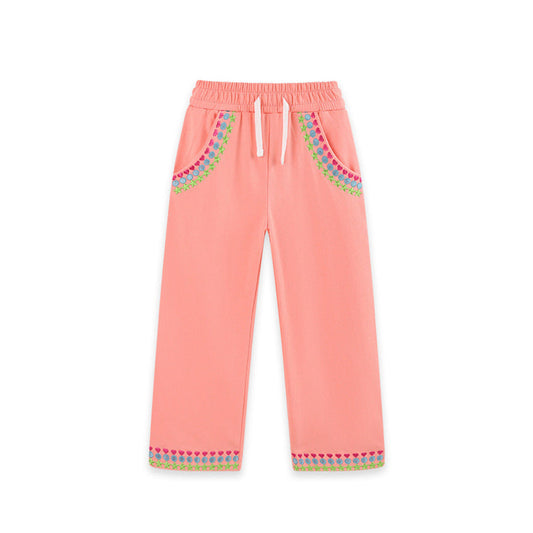 MyKids-USA® Geometric Embroidery Pattern Pants for Girls