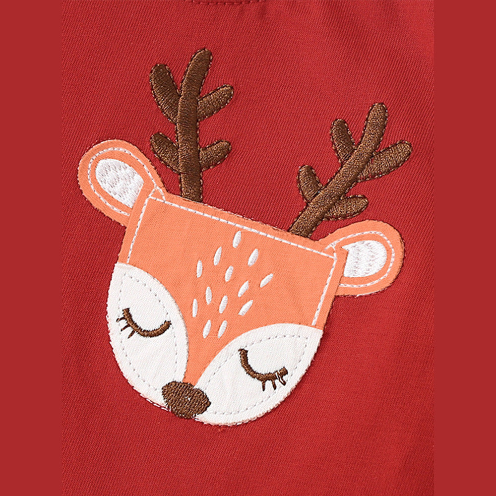 MyKids-USA® Spring and Autumn Baby Kids Girls Christmas Pattern Long Sleeves Top