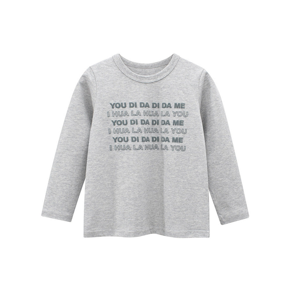 MyKids-USA® Autumn Baby Kids Boys Letters Print Long Sleeves Crew Neck Sweatshirt