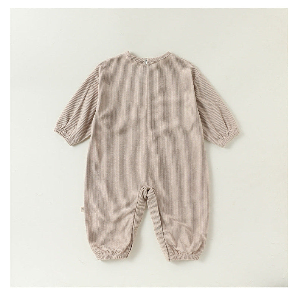 MyKids-USA® Autumn Arrival Baby Kids Unisex Long Sleeves Fruits Embroidered Corduroy Rompers