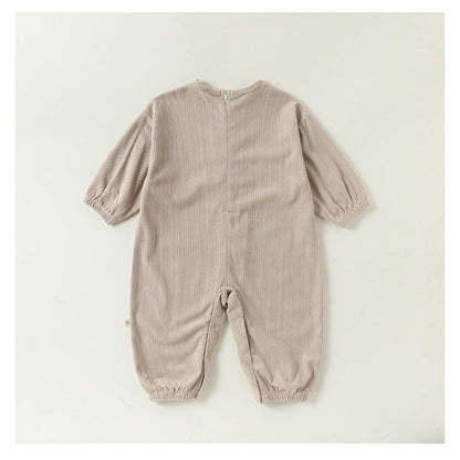 MyKids-USA® Autumn Arrival Baby Kids Unisex Long Sleeves Fruits Embroidered Corduroy Rompers