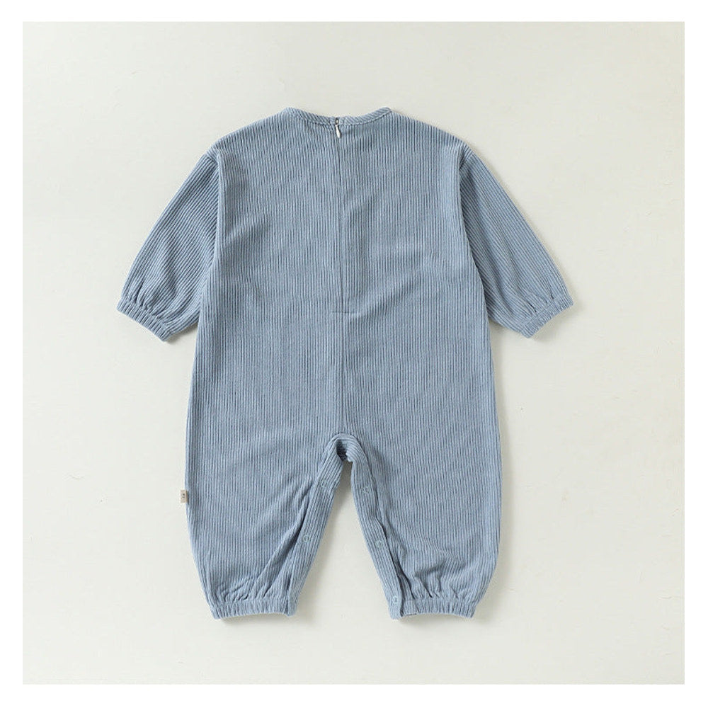 MyKids-USA® Autumn Arrival Baby Kids Unisex Long Sleeves Fruits Embroidered Corduroy Rompers
