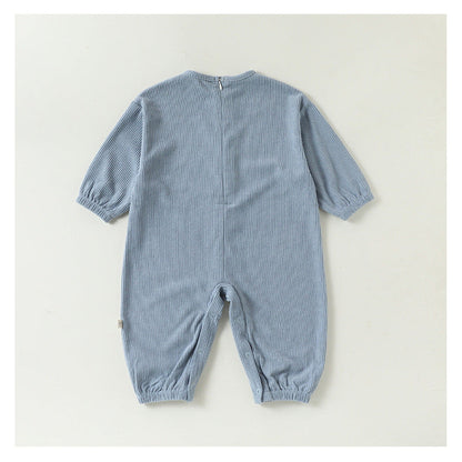 MyKids-USA® Autumn Arrival Baby Kids Unisex Long Sleeves Fruits Embroidered Corduroy Rompers