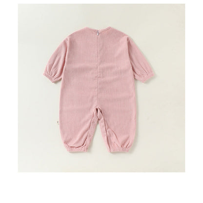 MyKids-USA® Autumn Arrival Baby Kids Unisex Long Sleeves Fruits Embroidered Corduroy Rompers