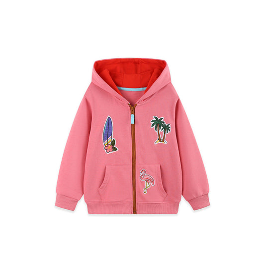 MyKids-USA® Autumn Arrival Girls’ Cartoon Pattern Hooded Coat