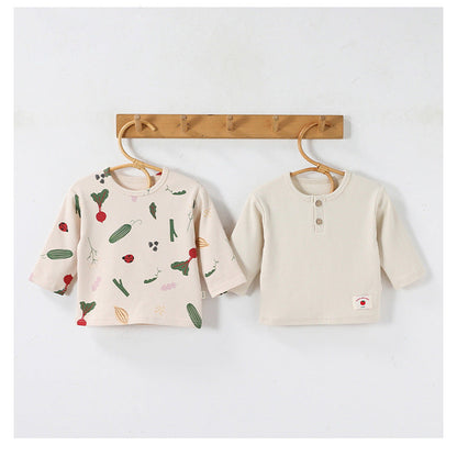 MyKids-USA® Autumn Arrival Baby Kids Long Sleeves Vegetables Pattern Top