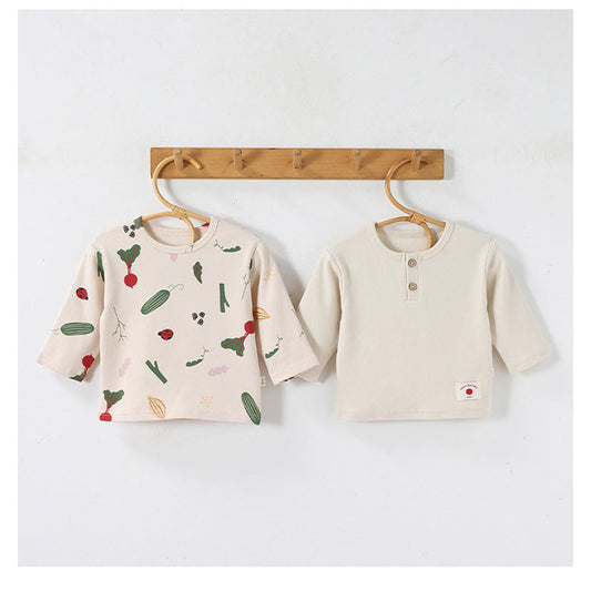 MyKids-USA® Autumn Arrival Baby Kids Long Sleeves Vegetables Pattern Top