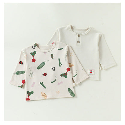 MyKids-USA® Autumn Arrival Baby Kids Long Sleeves Vegetables Pattern Top