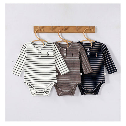 MyKids-USA® Autumn Arrival Baby Kids Long Sleeves Striped Pattern Bodysuit