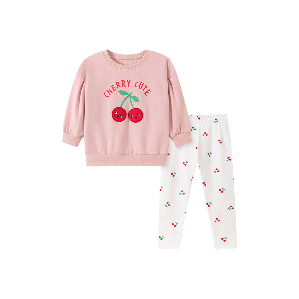 MyKids-USA® Autumn Baby Kids Girls Fruits Cartoon Pattern Long Sleeves Top and Pants Clothing Set