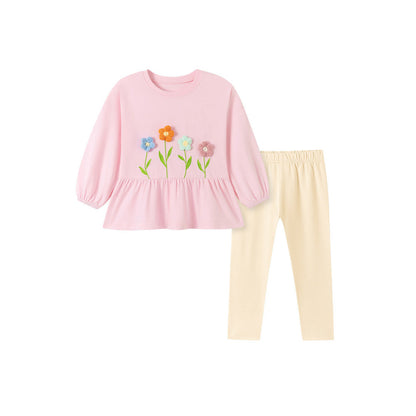 MyKids-USA® Autumn Baby Kids Girls Flowers Pattern Long Sleeves Top and Pants Clothing Set