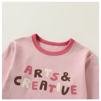 MyKids-USA® Autumn Arrival Baby Kids Long Sleeves Cartoon and Letters Pattern Top