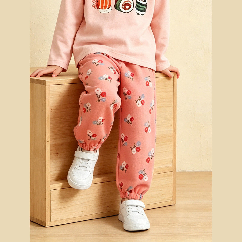 MyKids-USA® Arrival Autumn Flowers Pattern Pants for Girls