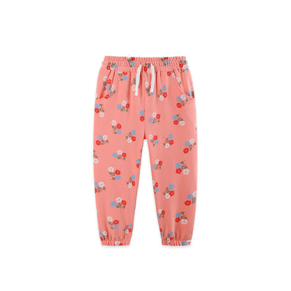 MyKids-USA® Arrival Autumn Flowers Pattern Pants for Girls