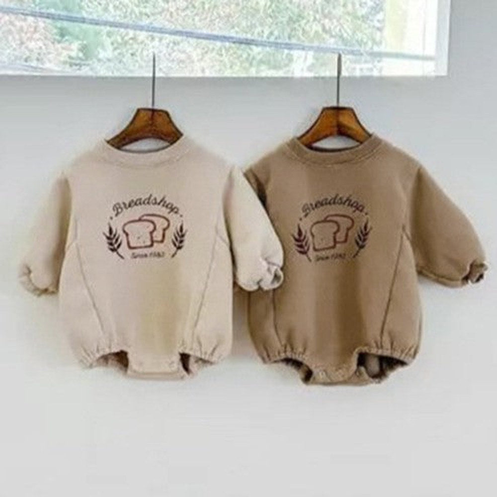 MyKids-USA® Autumn Arrival Baby Kids Long Sleeves Letters and Cartoon Pattern Bodysuit