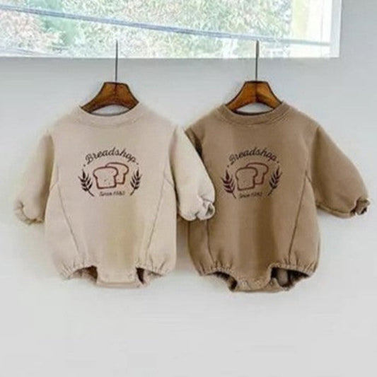 MyKids-USA® Autumn Arrival Baby Kids Long Sleeves Letters and Cartoon Pattern Bodysuit