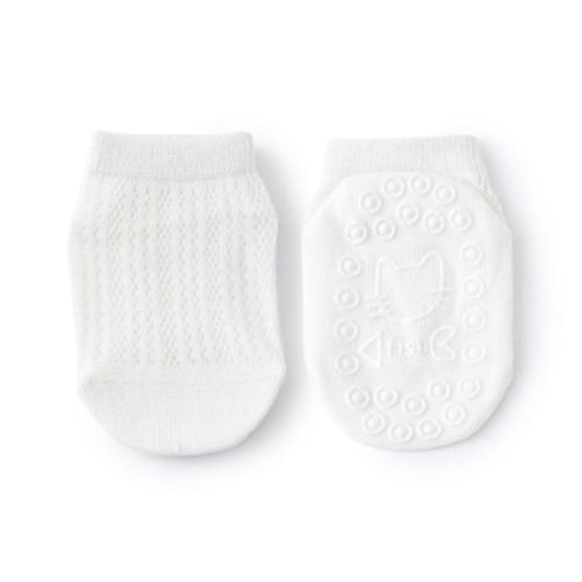 Kids Solid Color Mesh Breathable Design Animal Shape Silicone Bottom Non-Slip Floor Short Socks