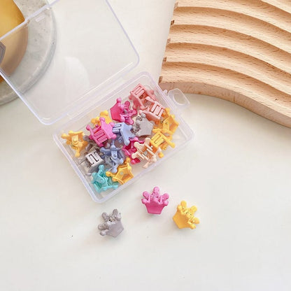 Sweet Girls Candy Color Floral Shape Little Hair Clips 1Box=20 Pieces