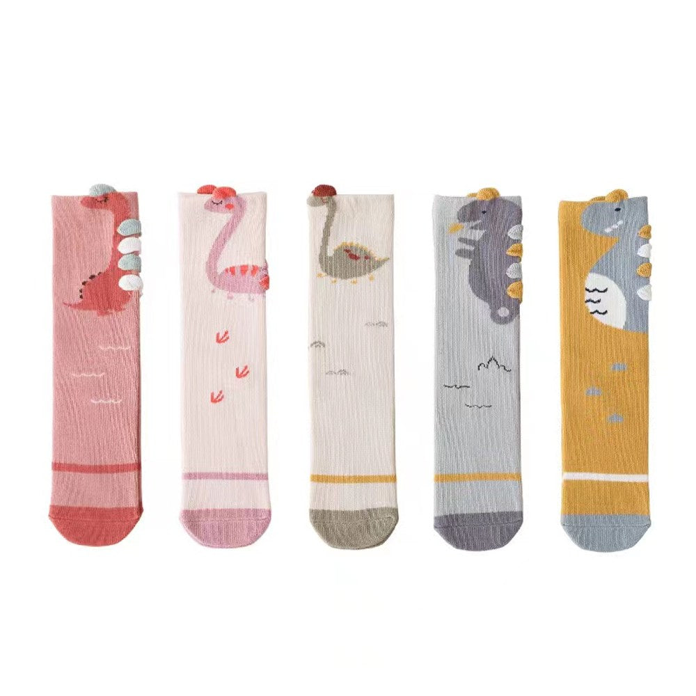 Baby Cartoon Animal Embroidered Pattern Soft Long-Tube Socks