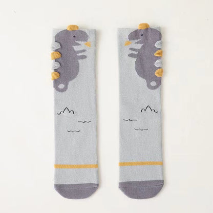 Baby Cartoon Animal Embroidered Pattern Soft Long-Tube Socks
