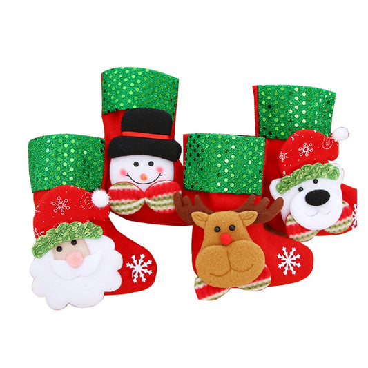 Christmas Cartoon Decorative Socks Pengant Children's Gift Bag