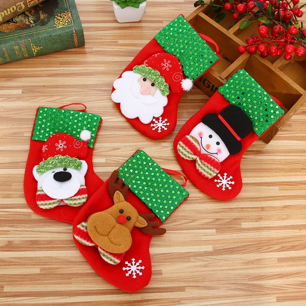 Christmas Cartoon Decorative Socks Pengant Children's Gift Bag