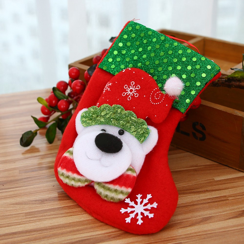 Christmas Cartoon Decorative Socks Pengant Children's Gift Bag