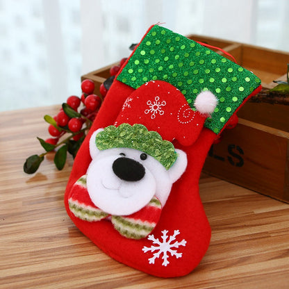 Christmas Cartoon Decorative Socks Pengant Children's Gift Bag