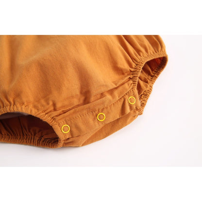 Baby Girl Floral Pattern Doll Neck False 2-Piece Design Cute Bodysuit Bodysuit