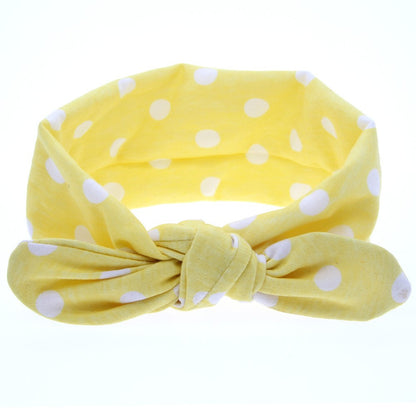 Western Newborn 8pcs Dot Graphic Cute Bunny Ear Shape Design Elastic Headband