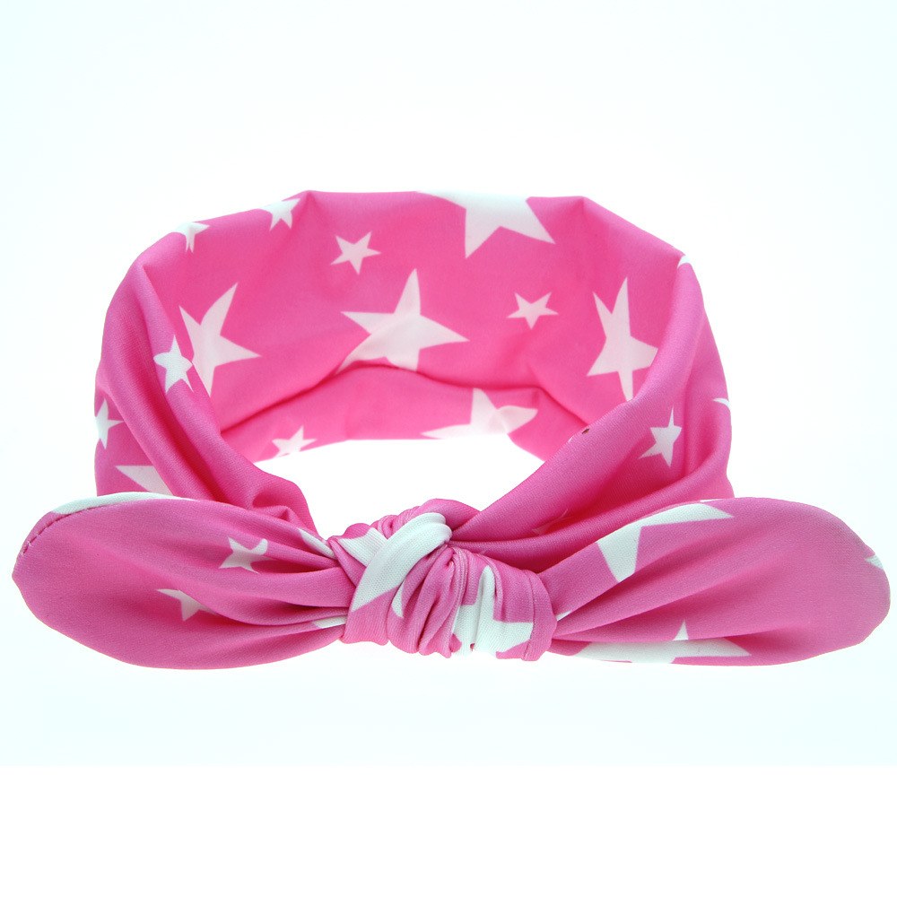 Western Newborn 8pcs Dot Graphic Cute Bunny Ear Shape Design Elastic Headband