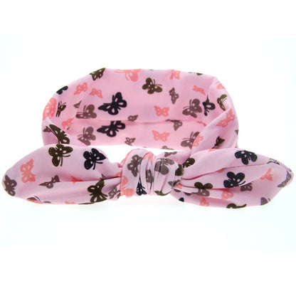 Western Newborn 8pcs Dot Graphic Cute Bunny Ear Shape Design Elastic Headband