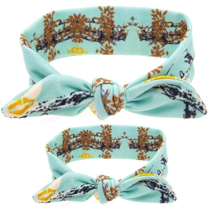 Family Mother And Child Western Style Elastic Headband 2-Pieces Sets