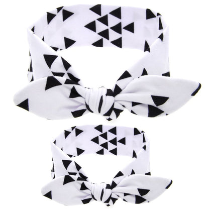 Family Mother And Child Western Style Elastic Headband 2-Pieces Sets