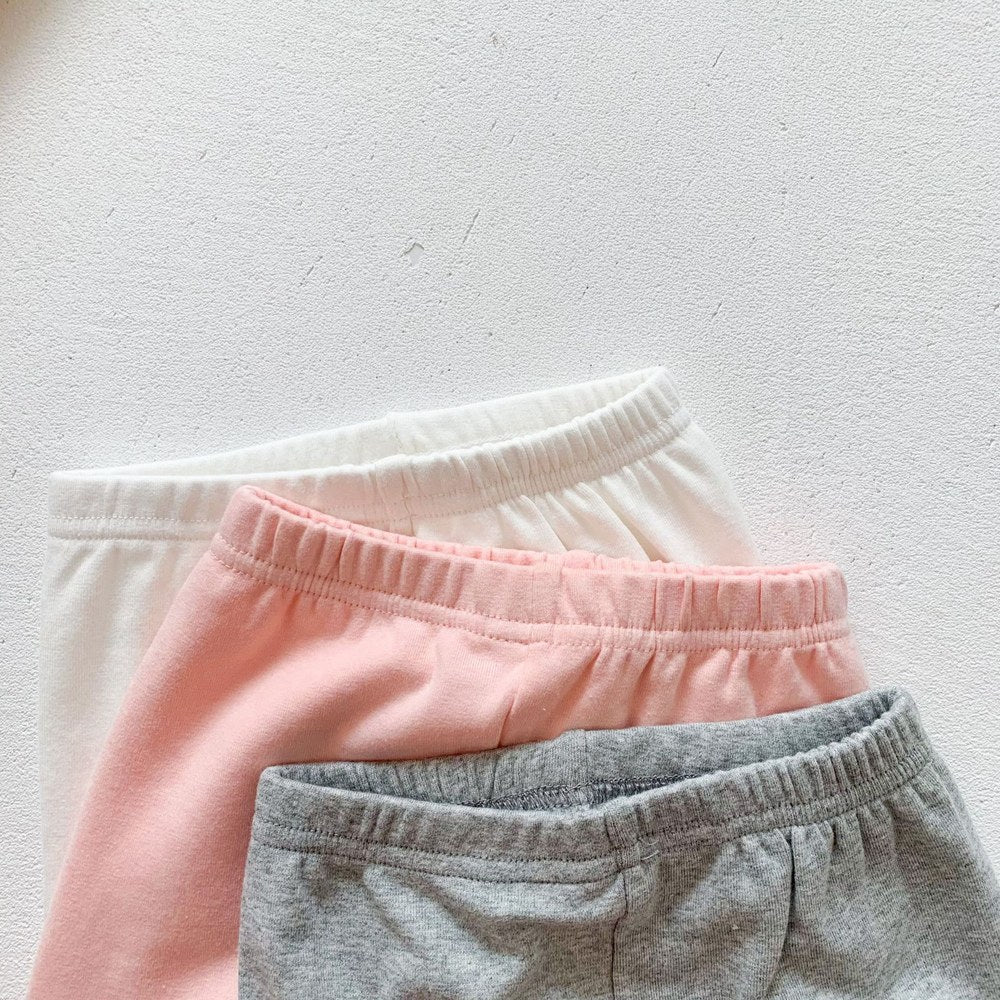 Baby Girl Heart Patched Pattern Soft Cotton Leggings