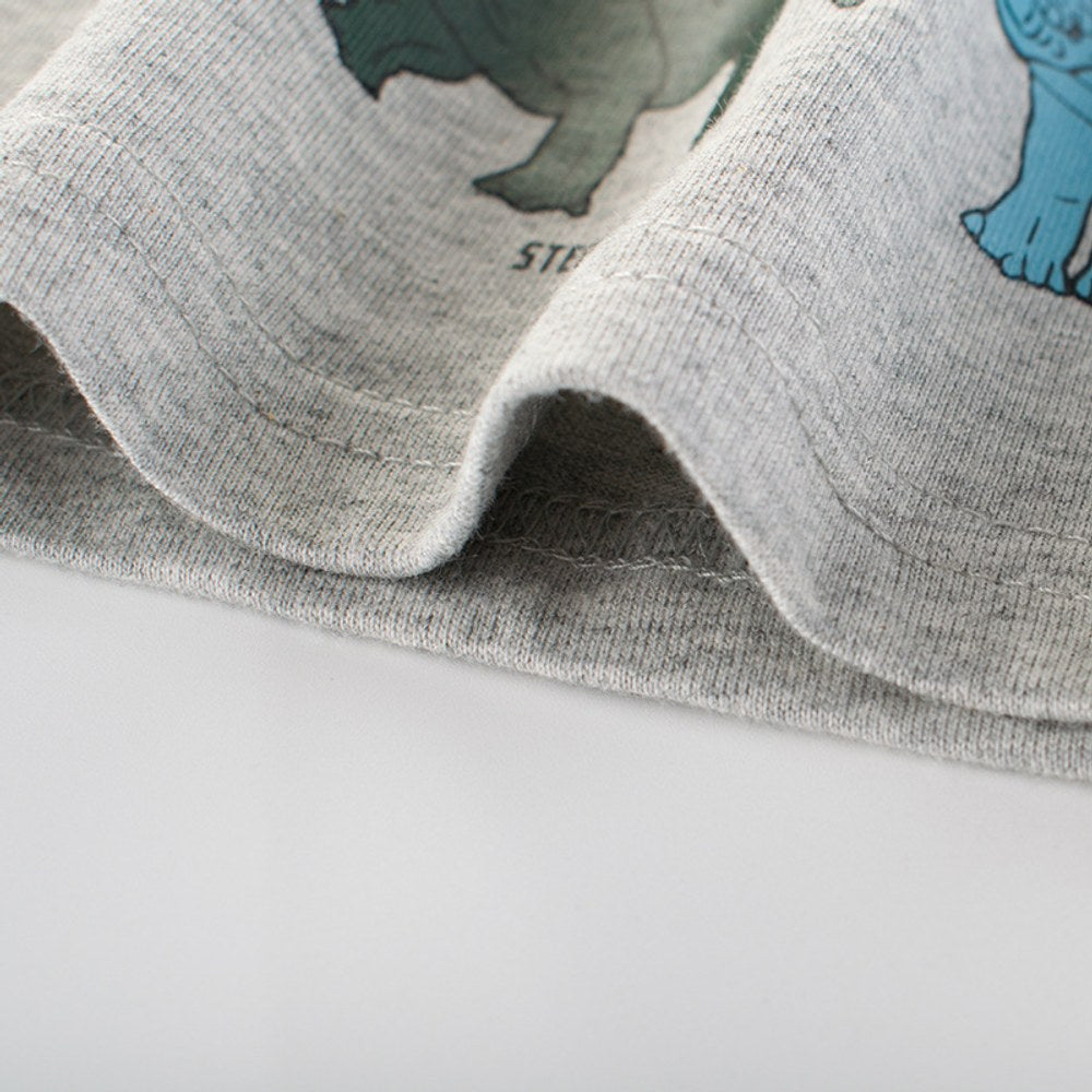 Baby Boy Cartoon Dinosaur Graphic Long Sleeves New Style Cute Shirt