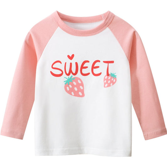 Baby Girl 3pcs Cute Printed Pattern Long Sleeves New Style Cotton Soft Shirt