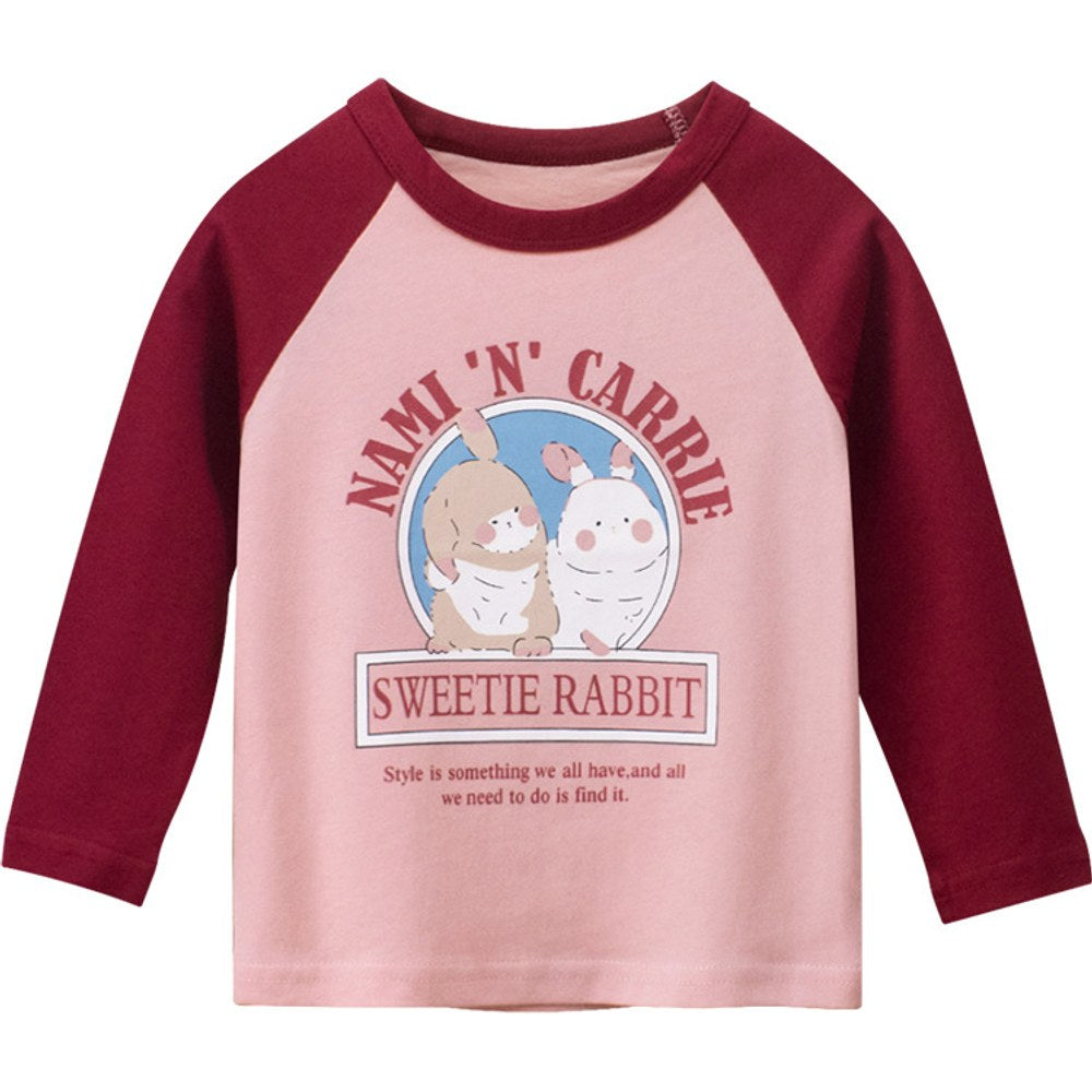 Baby Girl 3pcs Cute Printed Pattern Long Sleeves New Style Cotton Soft Shirt