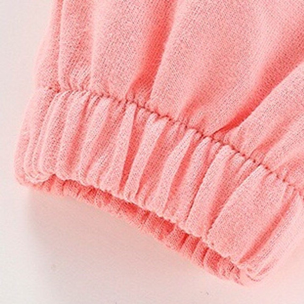 Baby Girl Solid Color Pure Cotton Simple Style Breathable Trousers