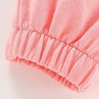 Baby Girl Solid Color Pure Cotton Simple Style Breathable Trousers
