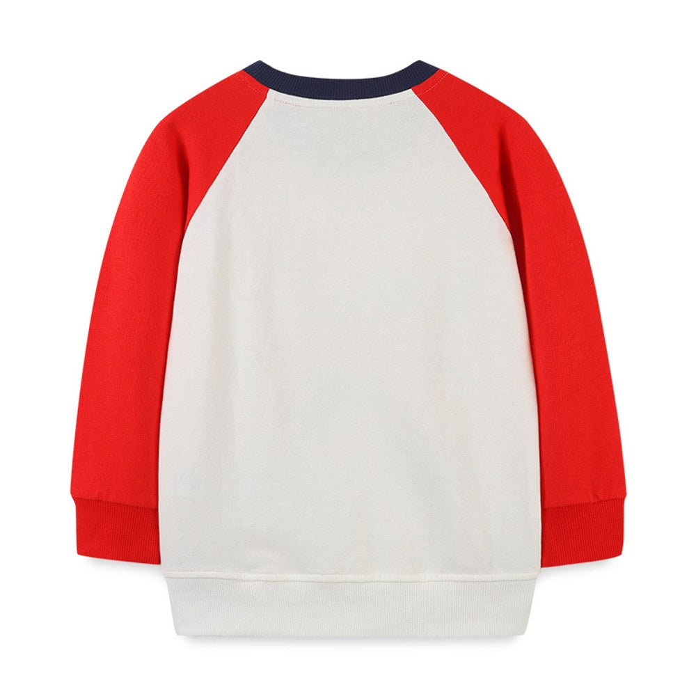 Baby Boy Rainbow & amp; Truck Pattern Simple Colorblock Design Hoodie