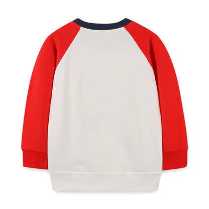 Baby Boy Rainbow & amp; Truck Pattern Simple Colorblock Design Hoodie